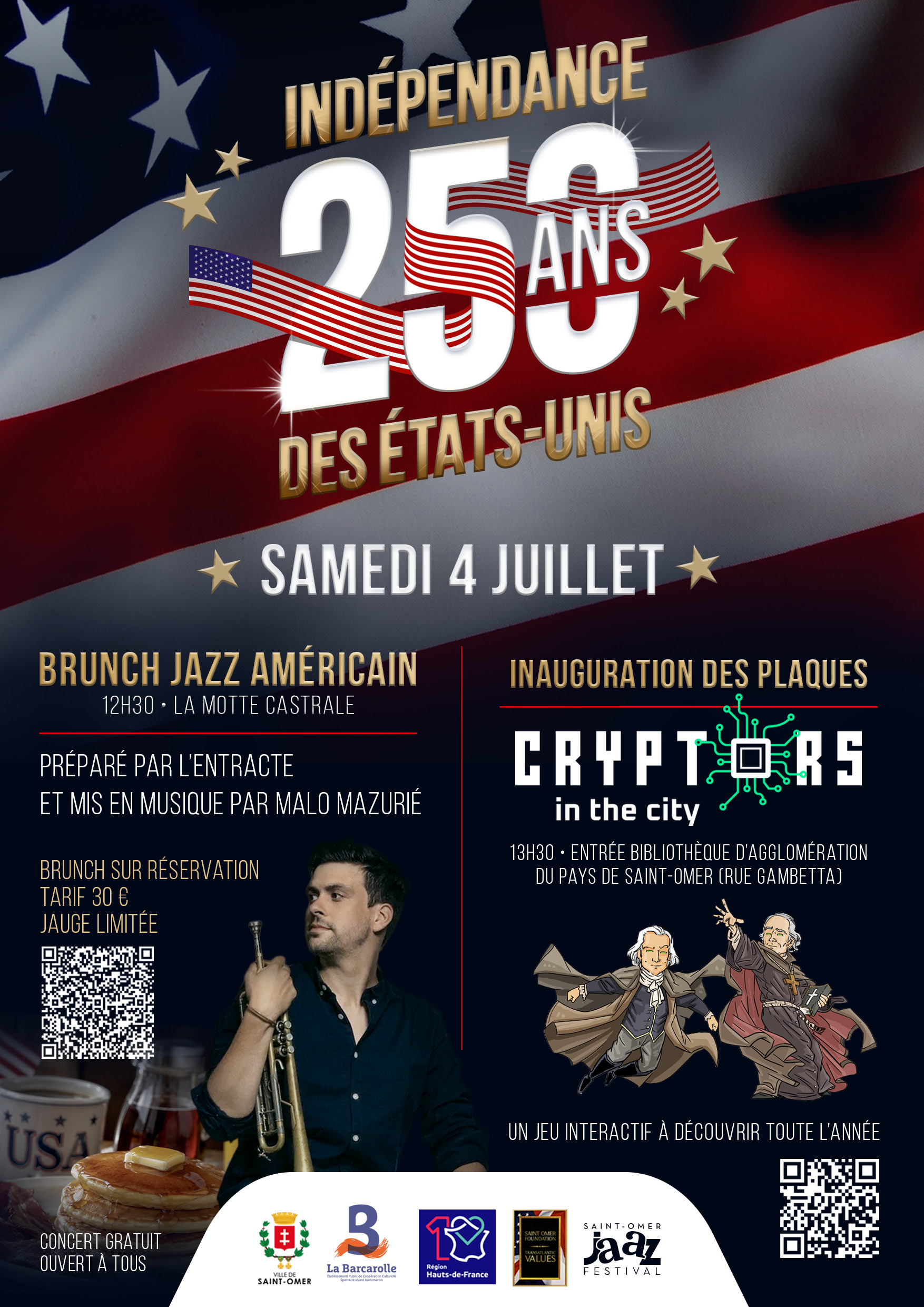 Saint-Omer fête les 250 ans de l'indépendance des Etats-Unis 